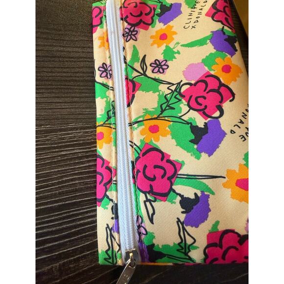 Clinique x Donald Floral Print Cosmetic Makeup Bag - Picture 4 of 5